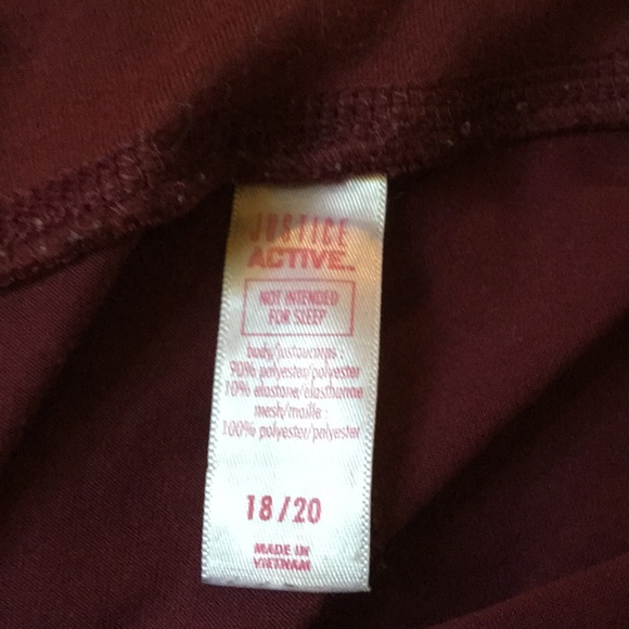 Cranberry colored leggings from justice - Picture 2 of 2